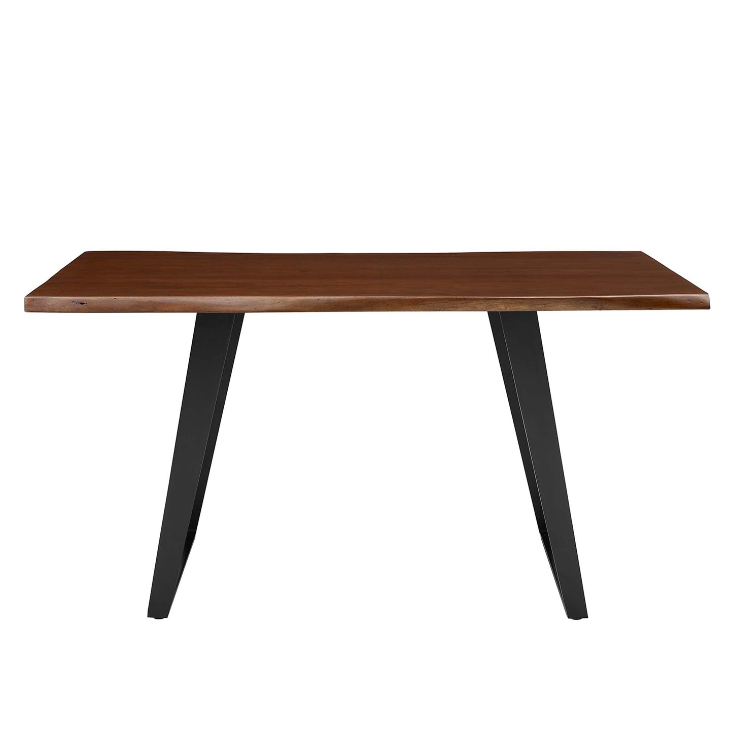 Viggo 60" Live Edge Acacia Wood Acacia Wood Dining Table by Modway EEI-6067-BLK-WAL