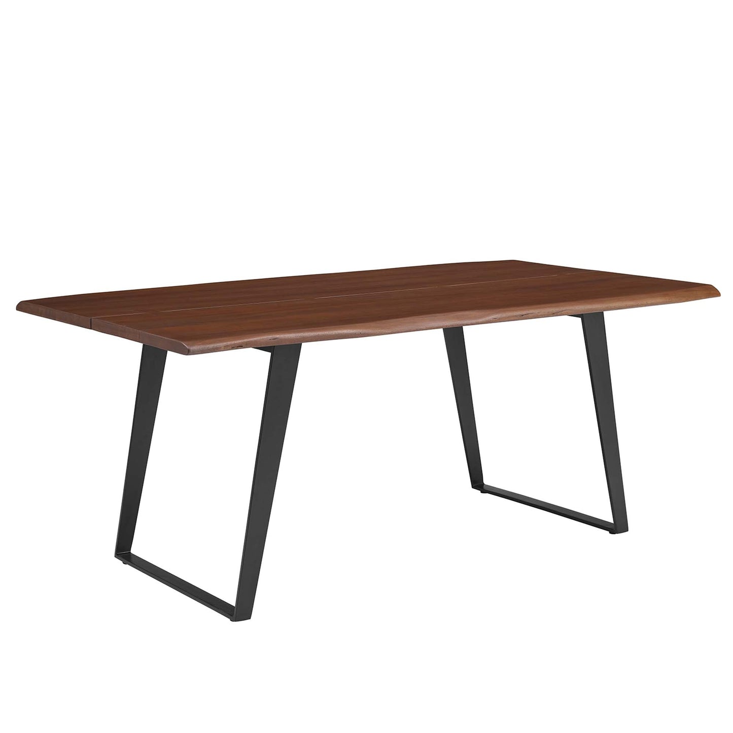 Viggo 74" Live Edge Acacia Wood Dining Table by Modway EEI-6069-BLK-WAL
