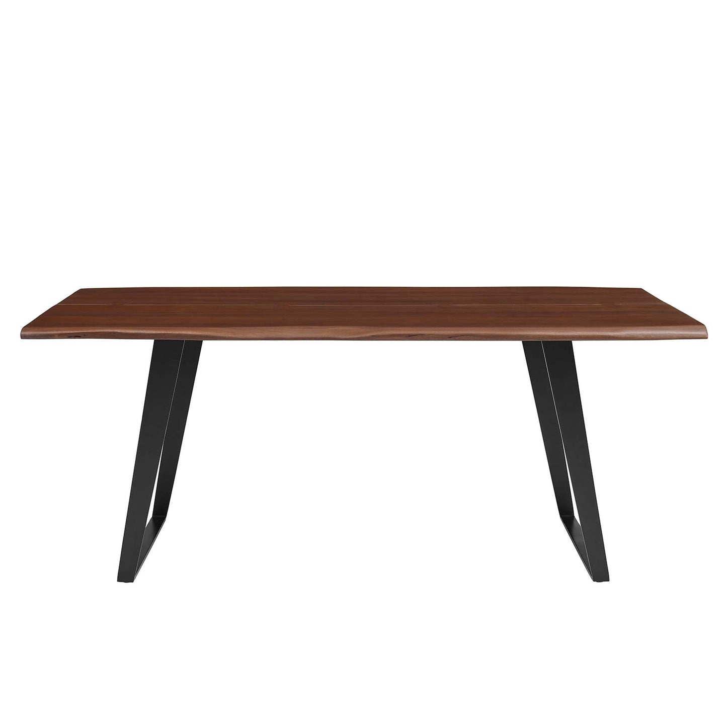 Viggo 74" Live Edge Acacia Wood Dining Table by Modway EEI-6069-BLK-WAL