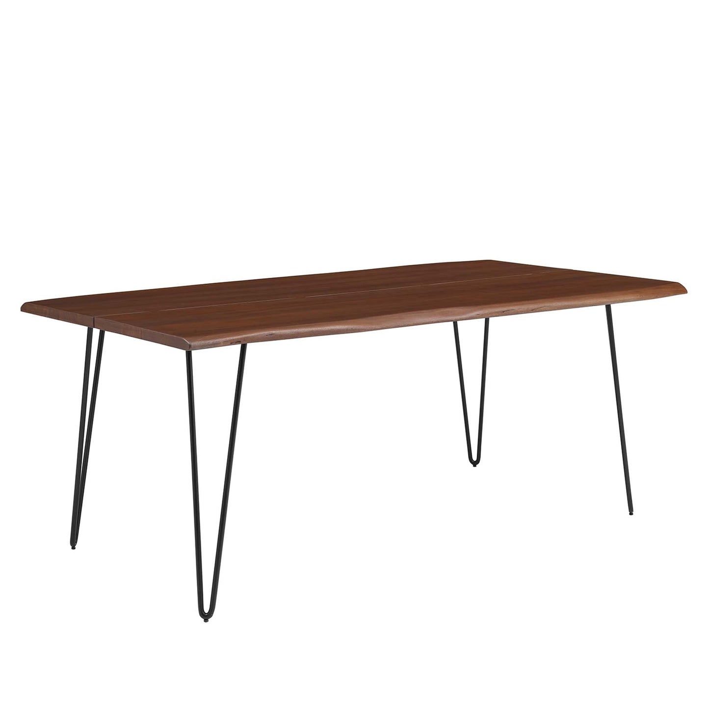 Ardor 74" Live Edge Acacia Wood Acacia Wood Dining Table by Modway EEI-6070-BLK-WAL