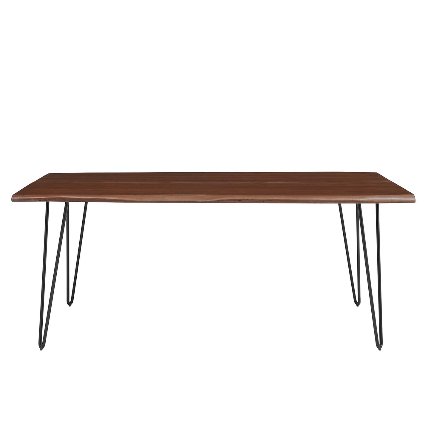 Ardor 74" Live Edge Acacia Wood Acacia Wood Dining Table by Modway EEI-6070-BLK-WAL