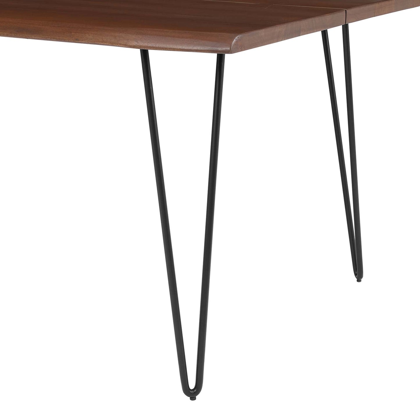 Ardor 74" Live Edge Acacia Wood Acacia Wood Dining Table by Modway EEI-6070-BLK-WAL
