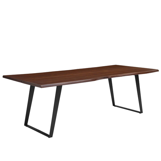 Viggo 96" Live Edge Acacia Wood Acacia Wood Dining Table by Modway EEI-6071-BLK-WAL