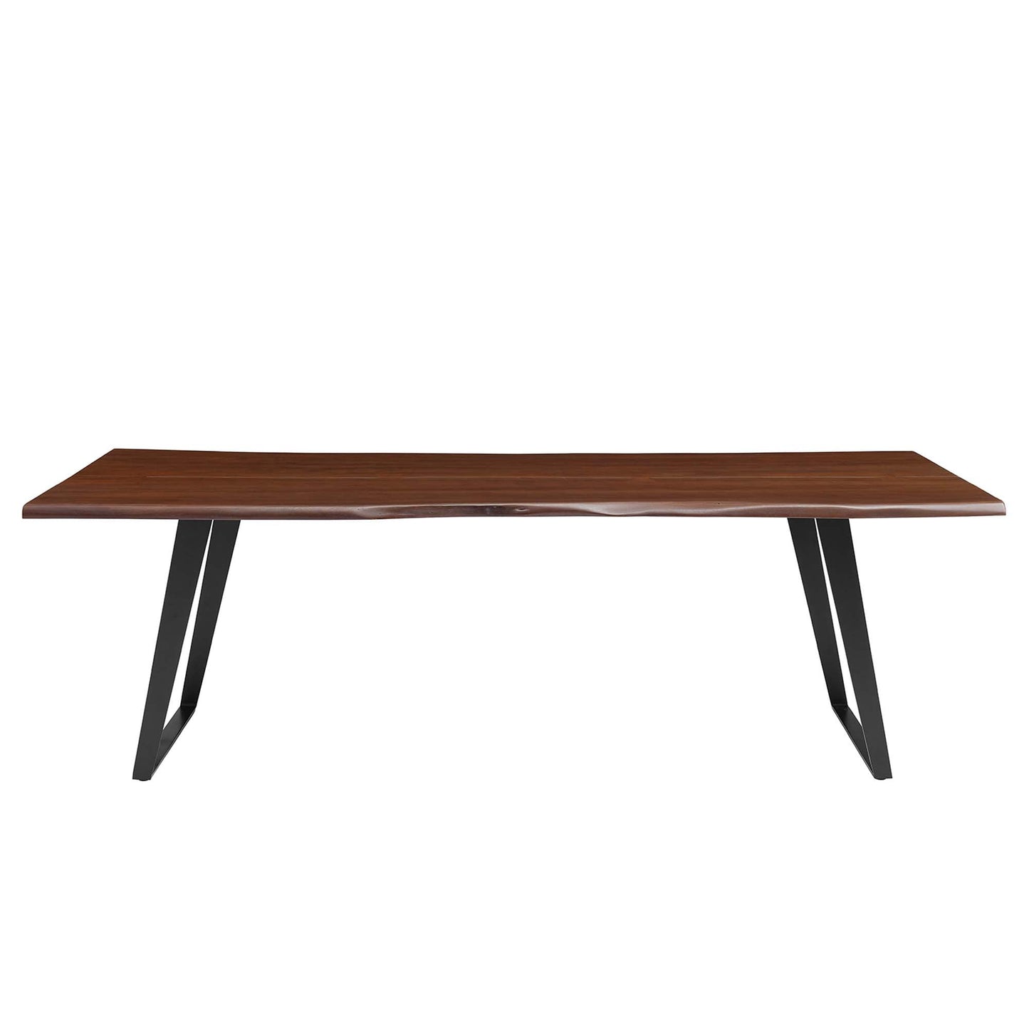 Viggo 96" Live Edge Acacia Wood Acacia Wood Dining Table by Modway EEI-6071-BLK-WAL