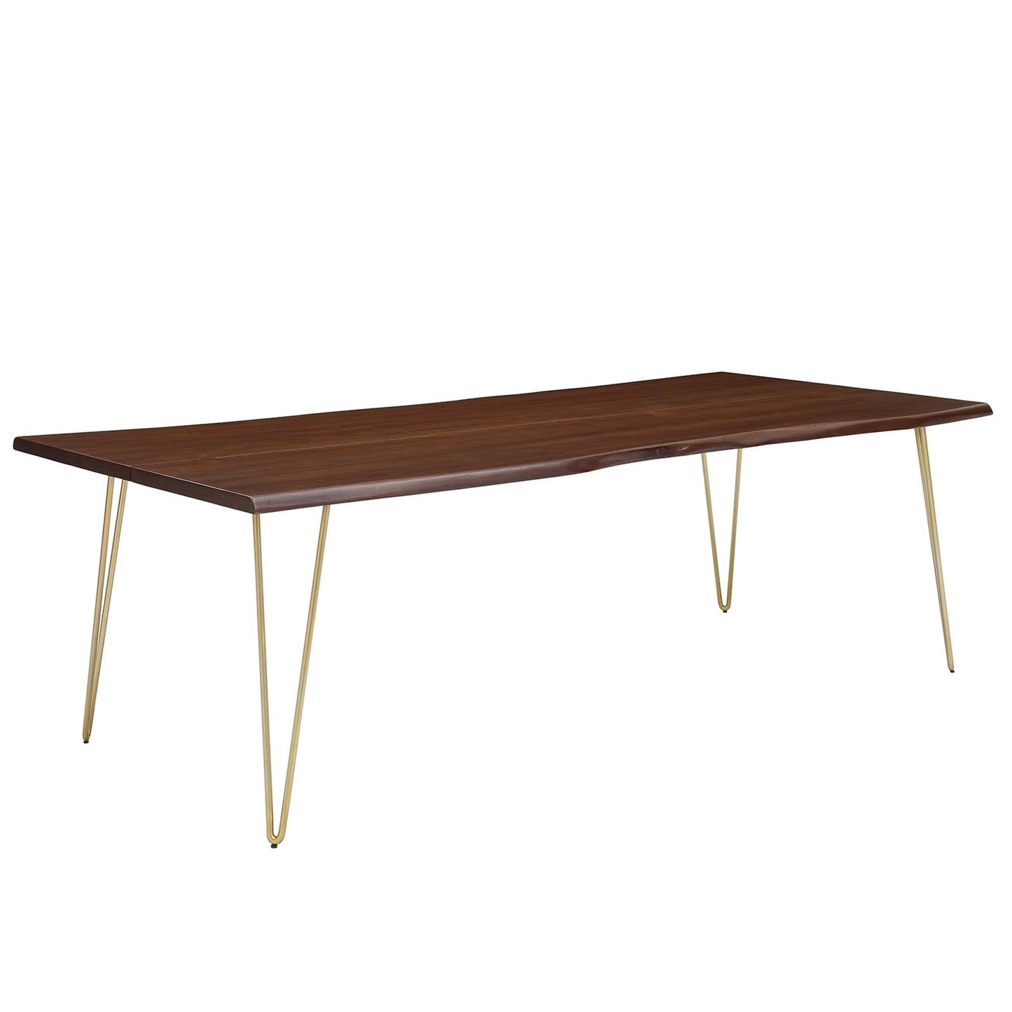 Ardor 96" Live Edge Acacia Wood Acacia Wood Dining Table by Modway EEI-6072-GLD-WAL