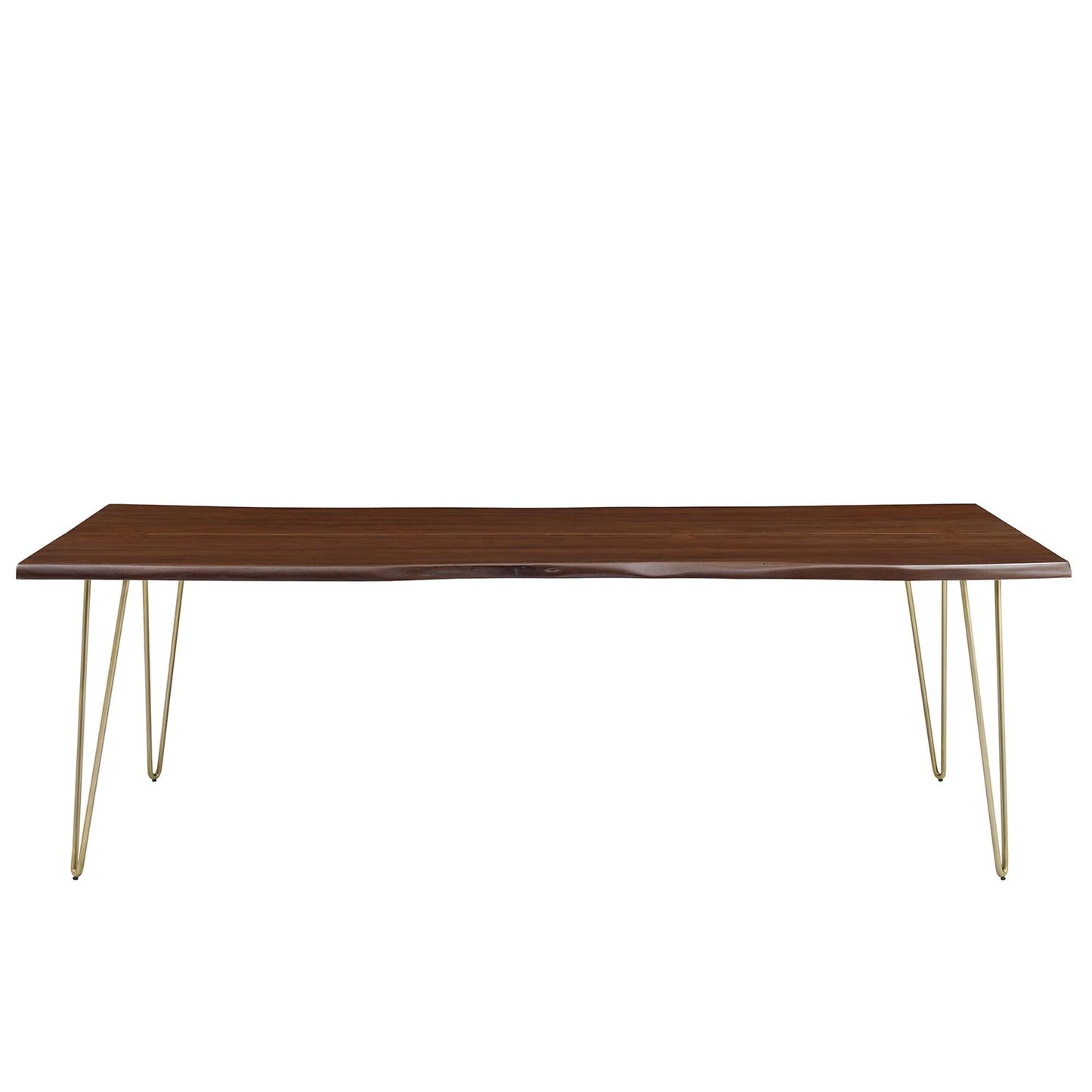 Ardor 96" Live Edge Acacia Wood Acacia Wood Dining Table by Modway EEI-6072-GLD-WAL