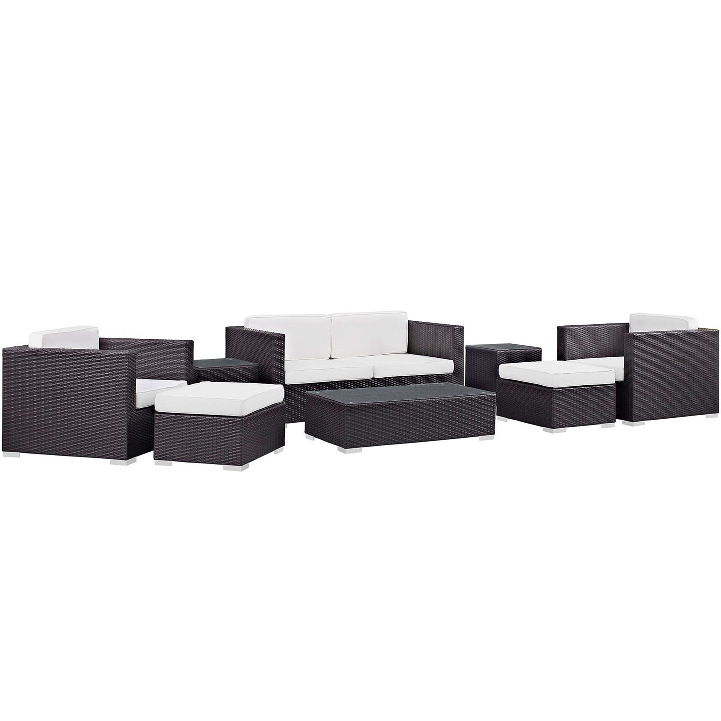 Venice 8 Piece Outdoor Patio Sofa Set by Modway EEI-610-EXP-WHI-SET