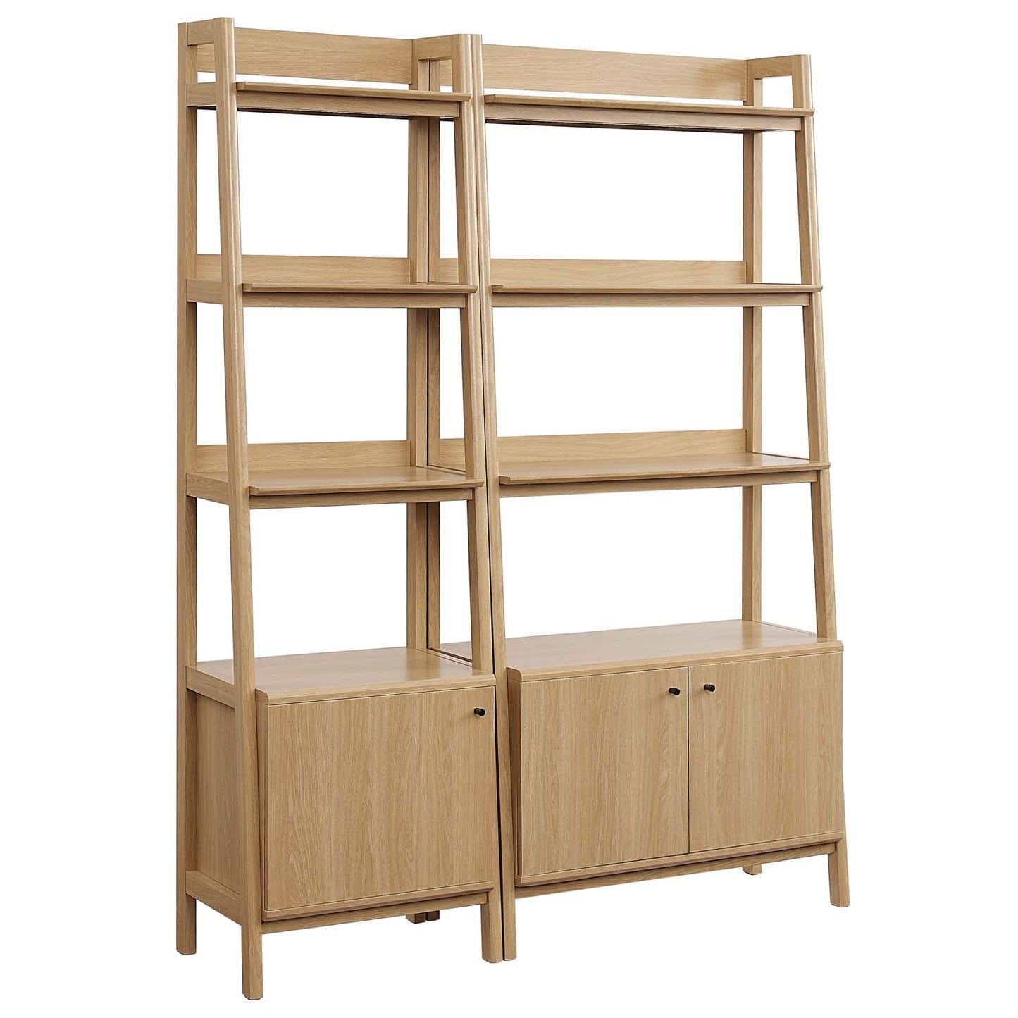 Bixby Wood Bookshelves - Set of 2 Oak EEI-6113-OAK