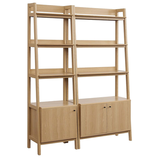 Bixby Wood Bookshelves - Set of 2 Oak EEI-6113-OAK
