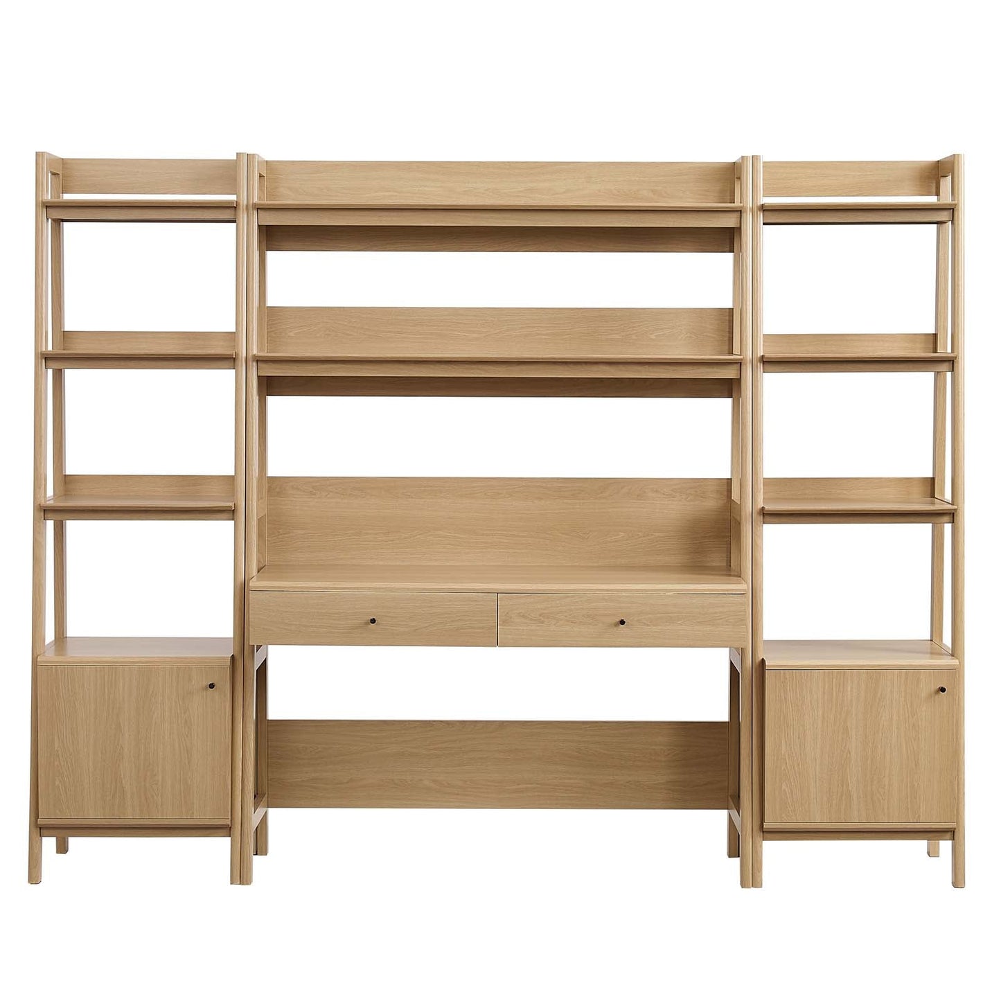 Bixby 3-Piece Wood Office Desk and Bookshelf