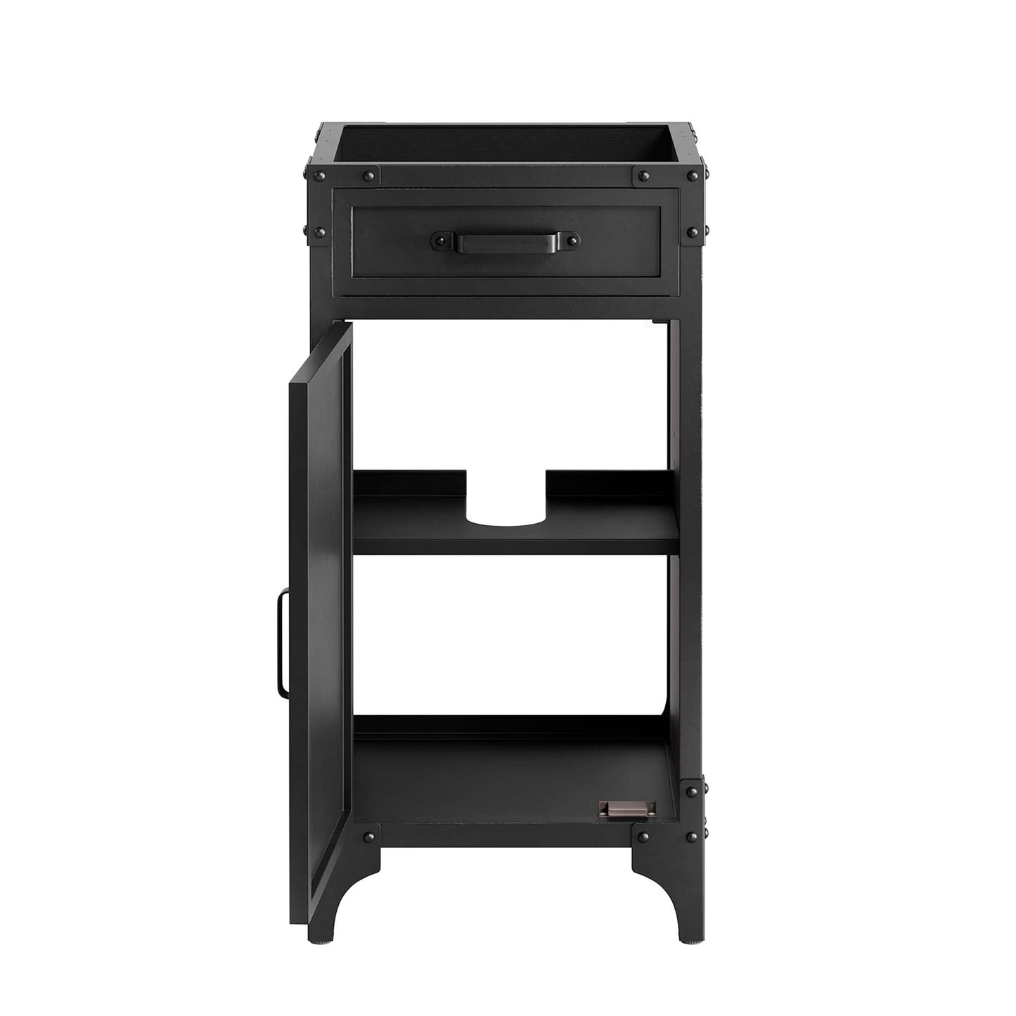 Steamforge 18" Bathroom Vanity Cabinet (Sink Basin Not Included) by Modway EEI-6126-BLK-WAL