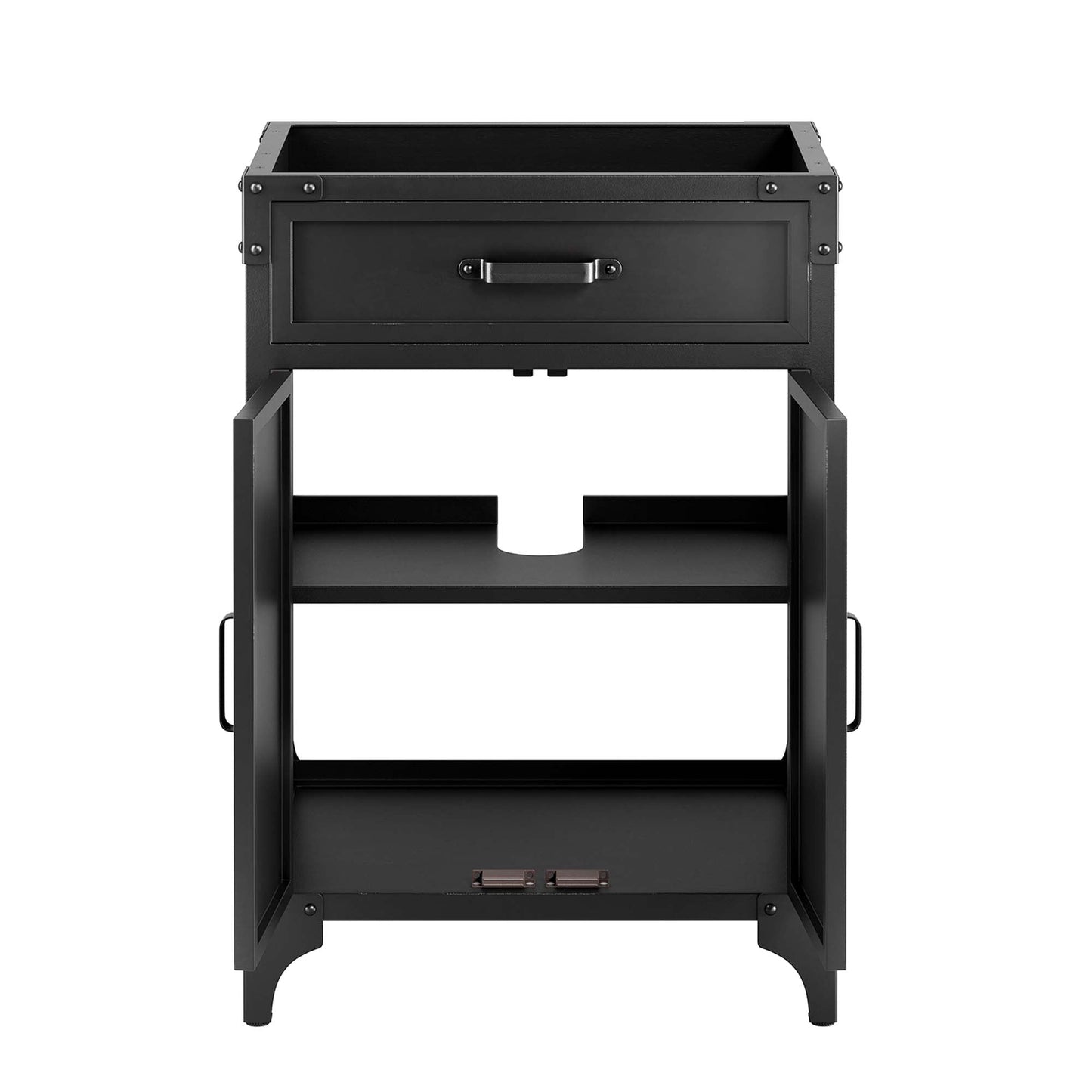 Steamforge 24" Bathroom Vanity Cabinet (Sink Basin Not Included) by Modway EEI-6127-BLK-WAL