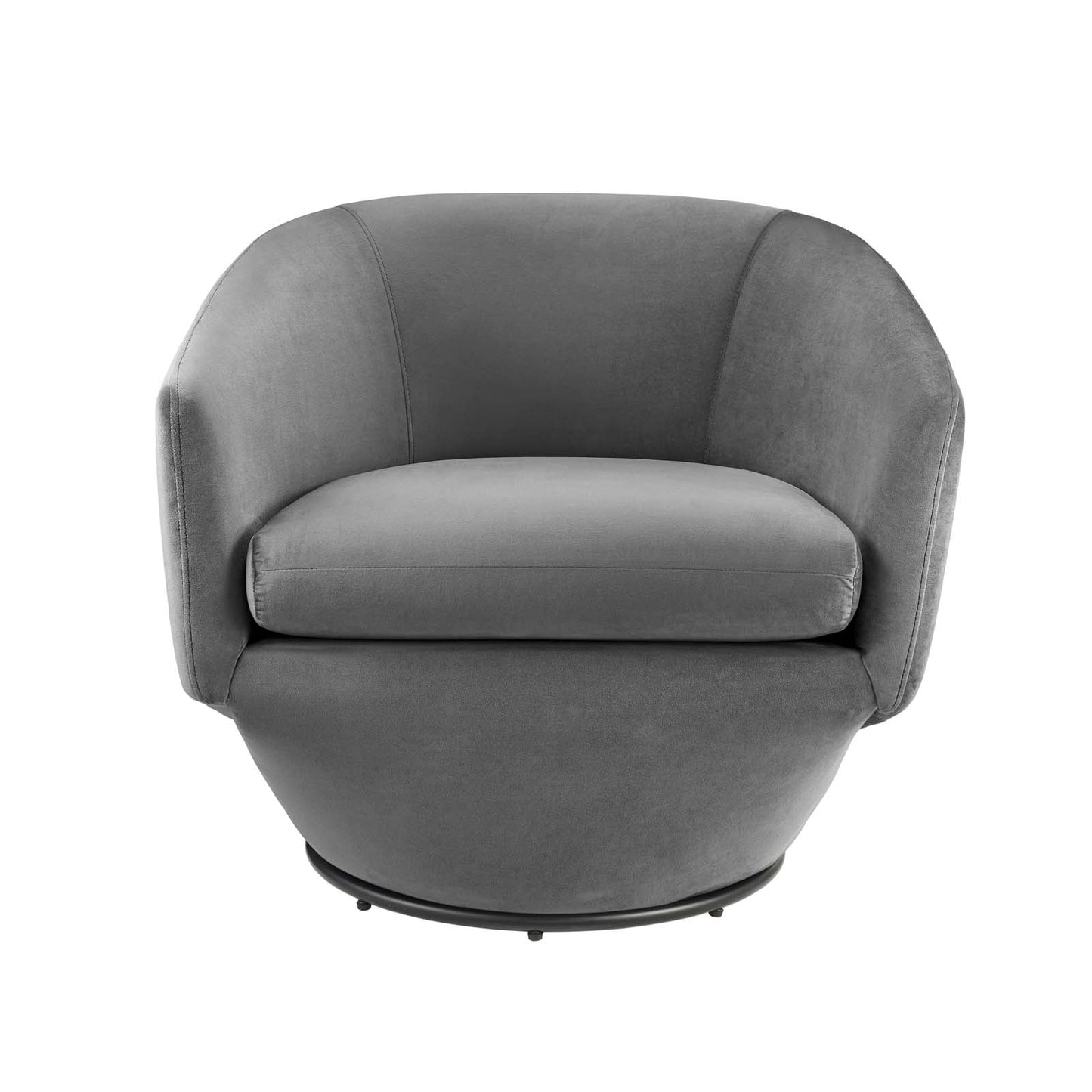 Series Performance Velvet Fabric Swivel Chair Gray EEI-6224-GRY