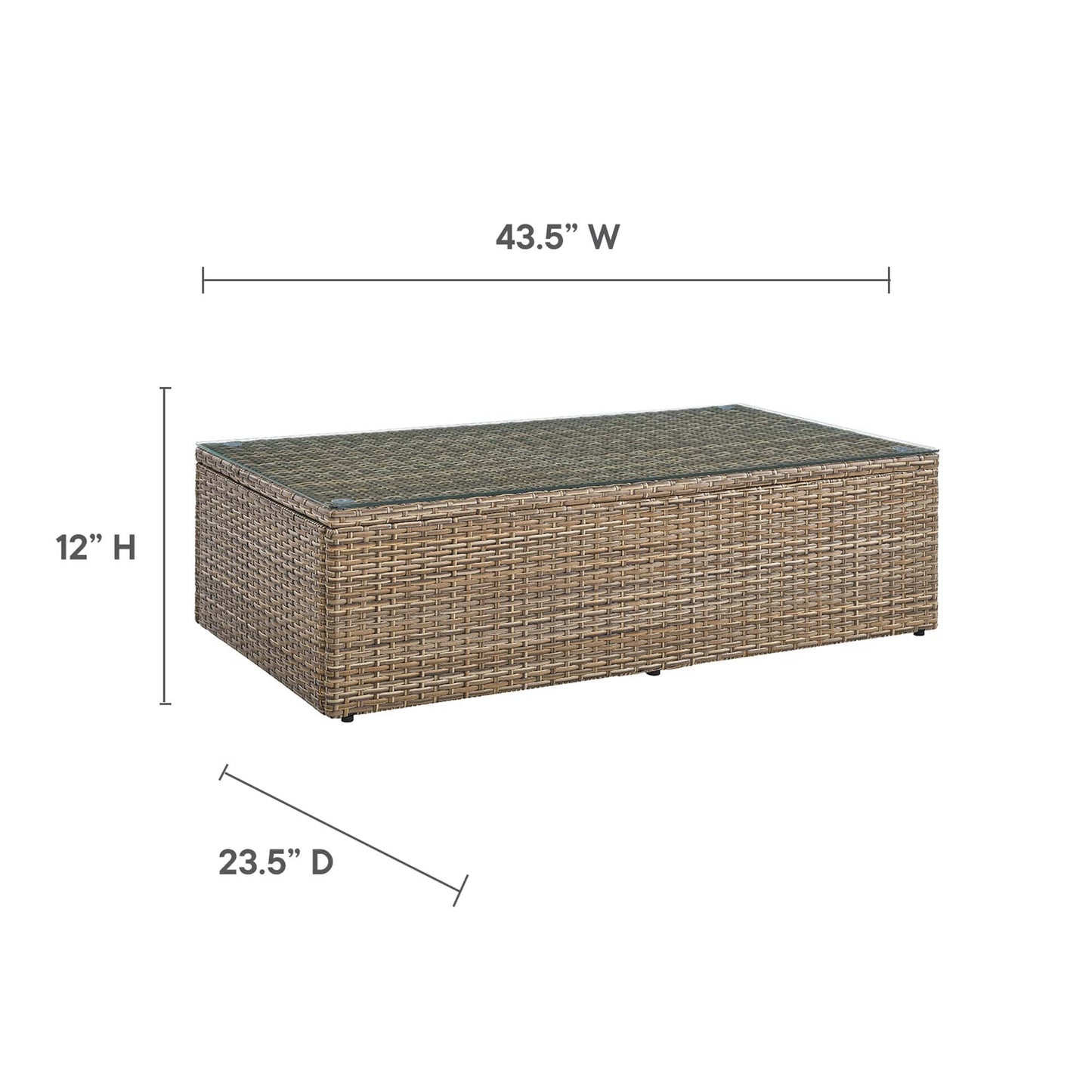 Convene Outdoor Patio Coffee Table by Modway EEI-6239