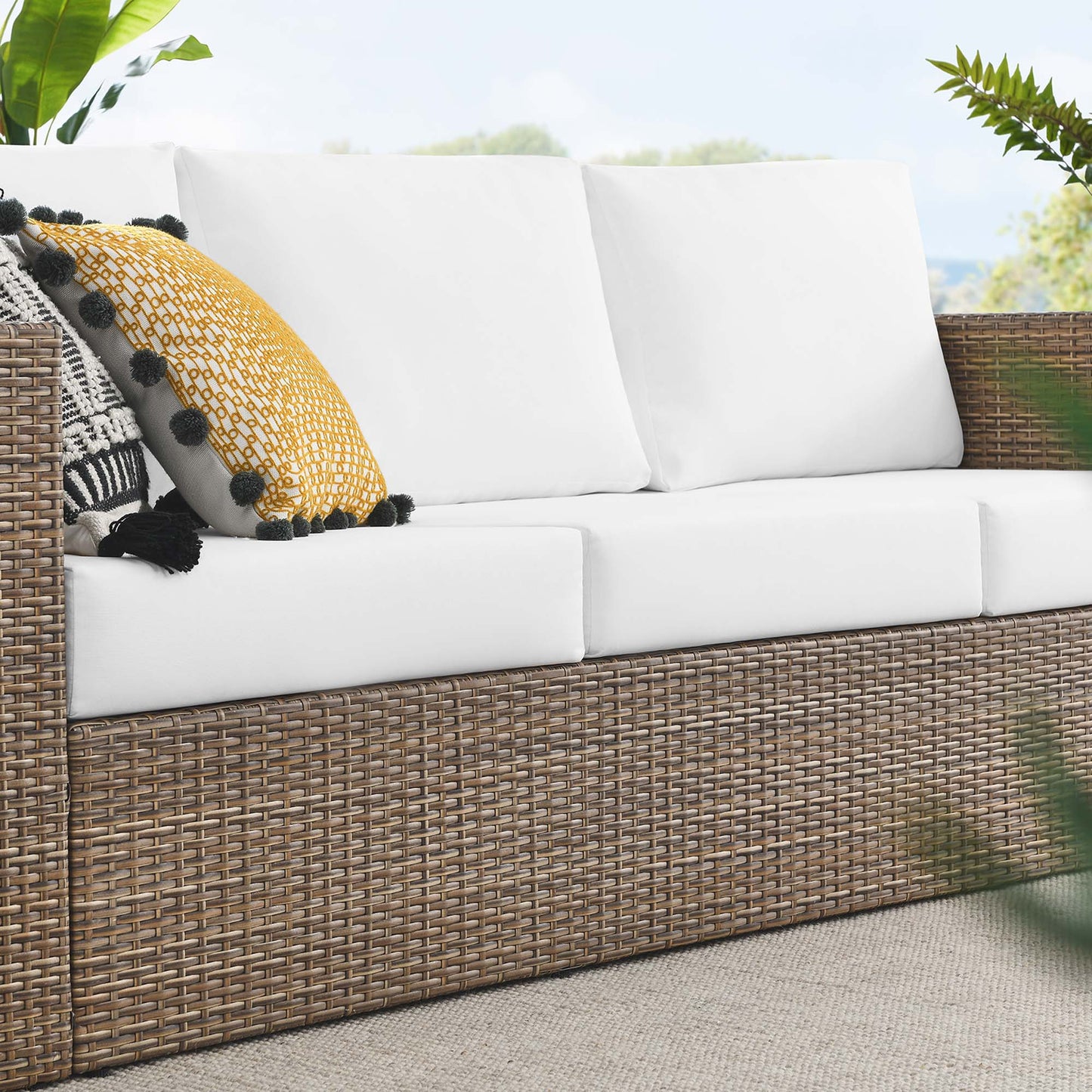 Convene Outdoor Patio Sofa by Modway EEI-6245-CAP-WHI