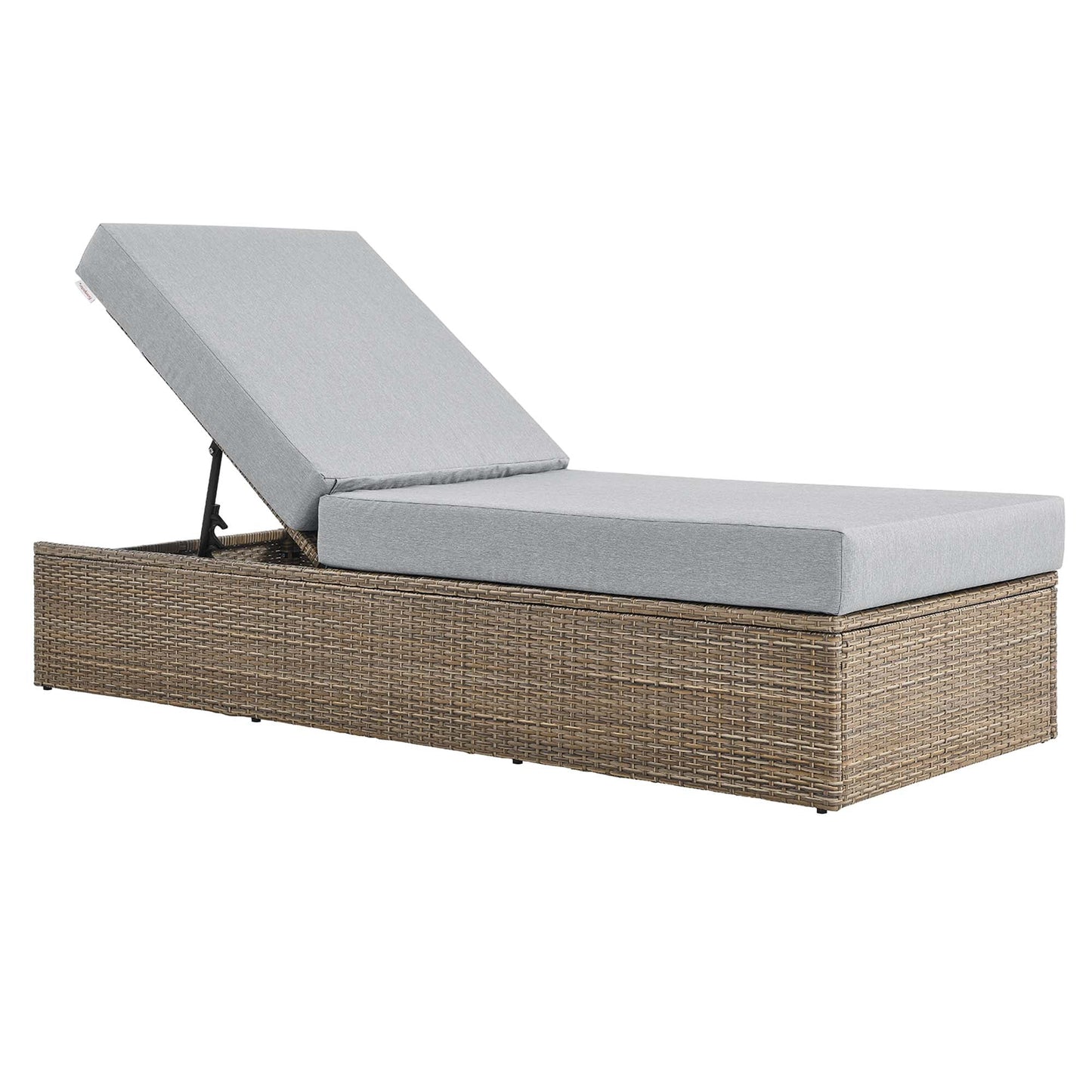 Convene Outdoor Patio Chaise Lounge Chair by Modway EEI-6247-CAP-GRY