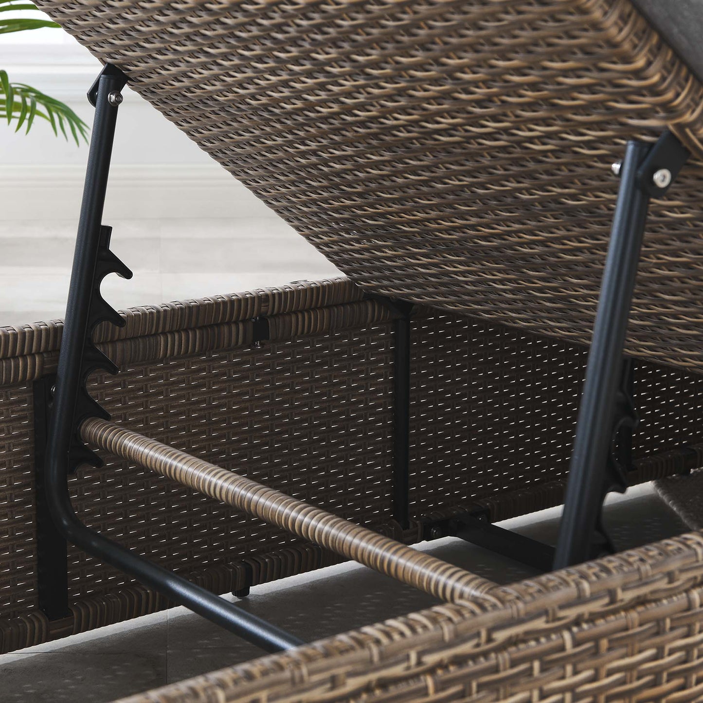 Convene Outdoor Patio Chaise Lounge Chair by Modway EEI-6247-CAP-GRY