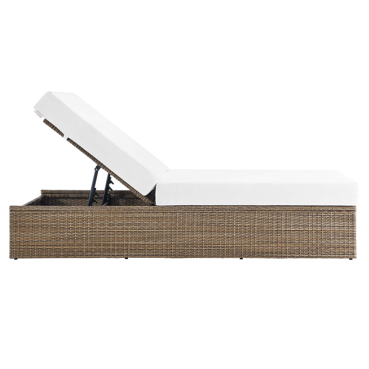 Convene Outdoor Patio Chaise Lounge Chair by Modway EEI-6247-CAP-WHI