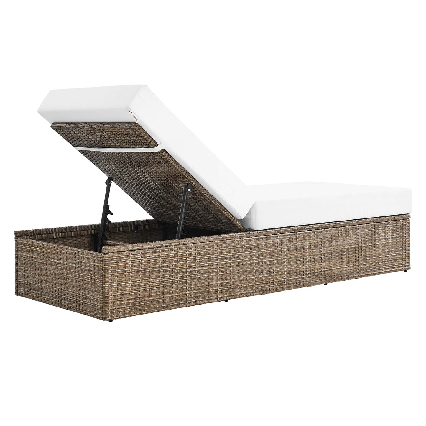 Convene Outdoor Patio Chaise Lounge Chair by Modway EEI-6247-CAP-WHI