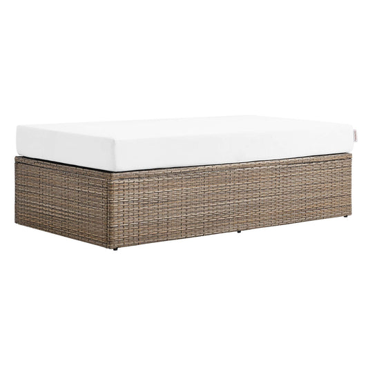 Convene Outdoor Patio Rectangle Ottoman by Modway EEI-6248-CAP-WHI