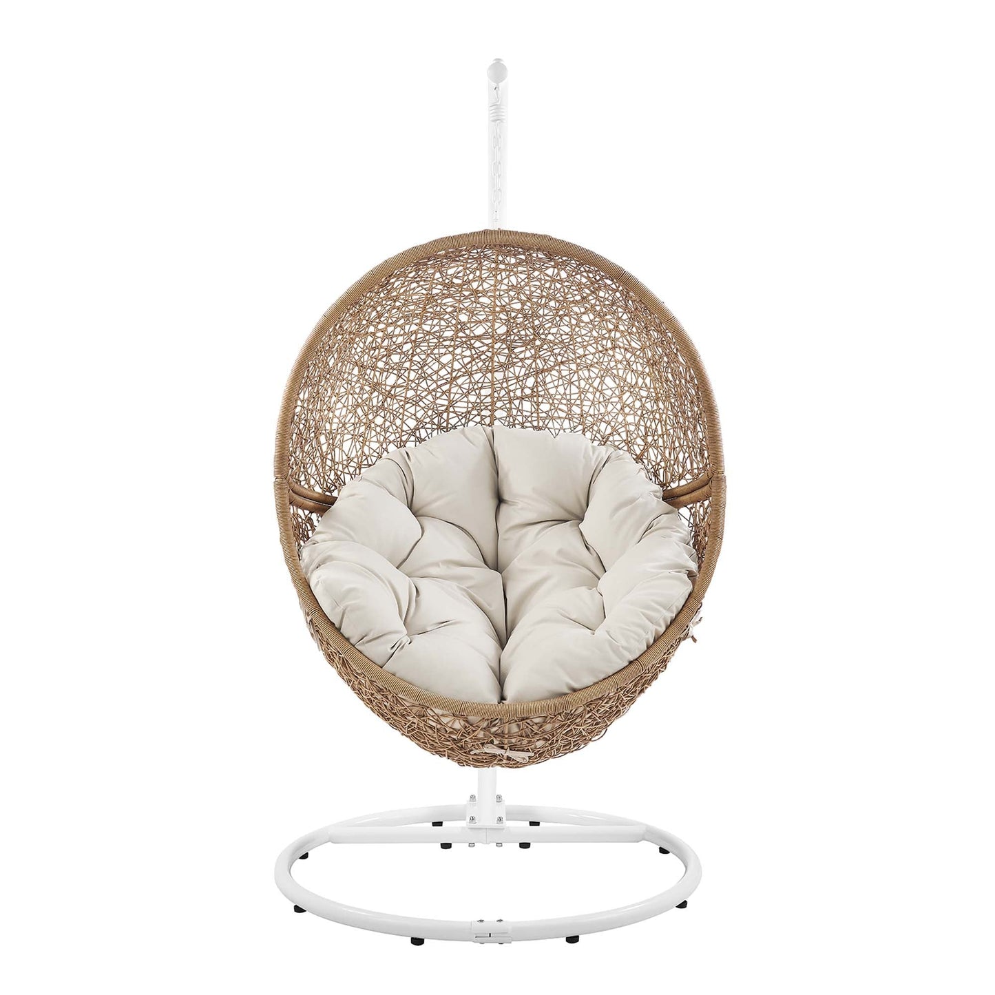 Encase Outdoor Patio Rattan Swing Chair by Modway EEI-6262-CAP-BEI