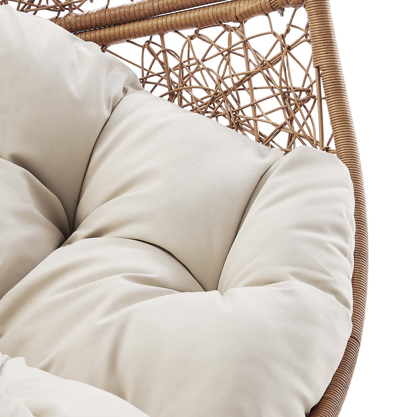 Encase Outdoor Patio Rattan Swing Chair by Modway EEI-6262-CAP-BEI