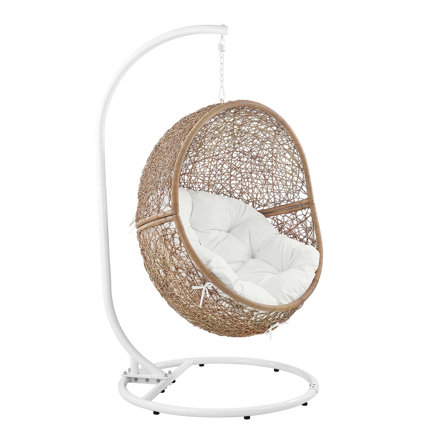 Encase Outdoor Patio Rattan Swing Chair by Modway EEI-6262-CAP-WHI