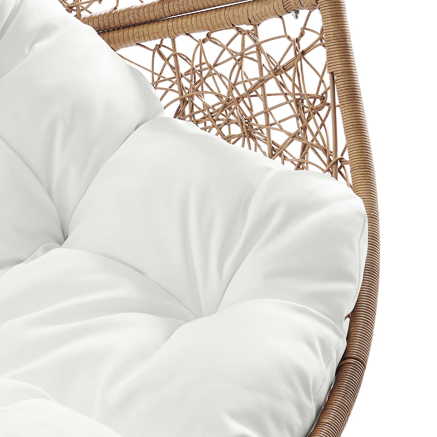 Encase Outdoor Patio Rattan Swing Chair by Modway EEI-6262-CAP-WHI