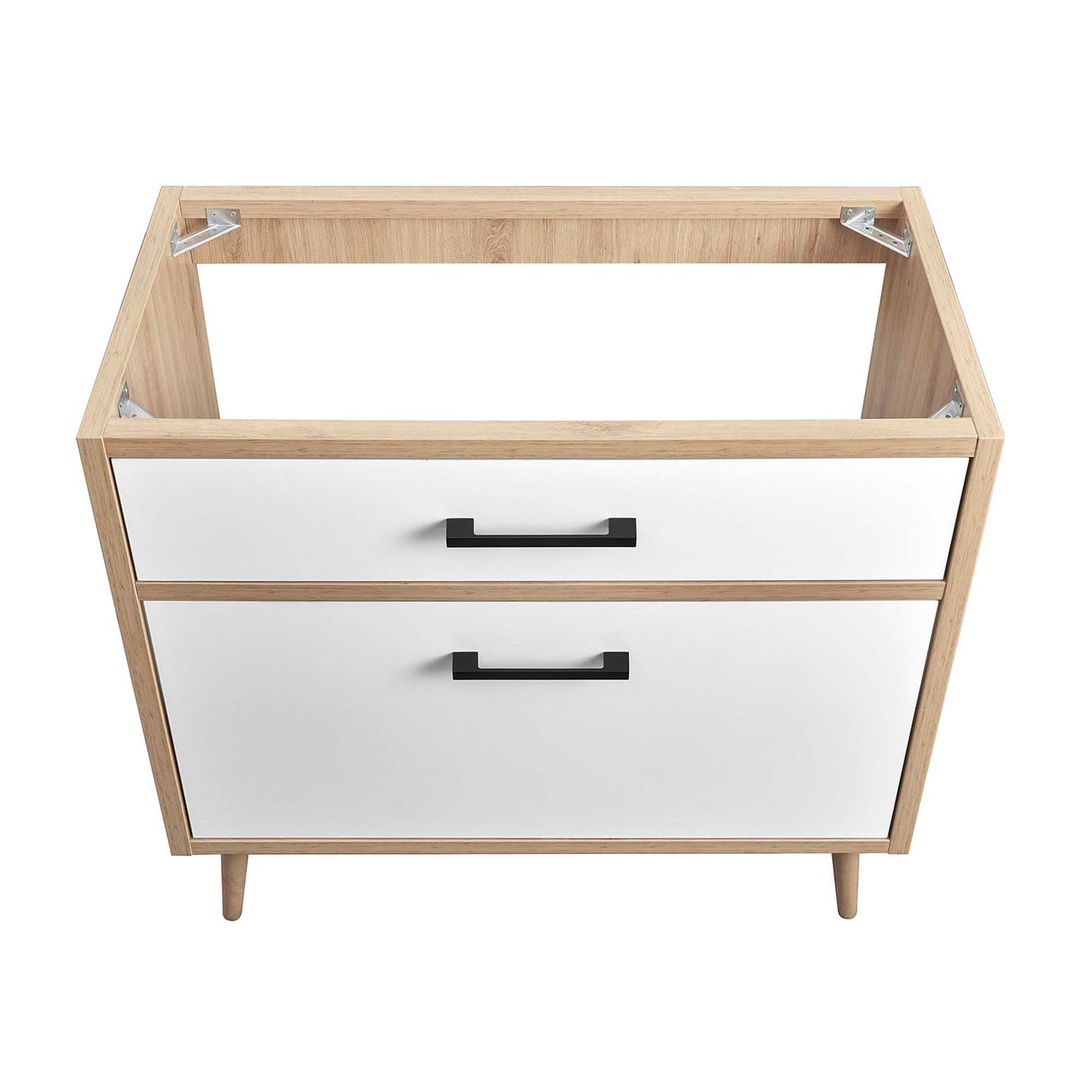 Maverick 36" Bathroom Vanity Cabinet Sink Basin Not Included by Modway EEI-6268-OAK-WHI