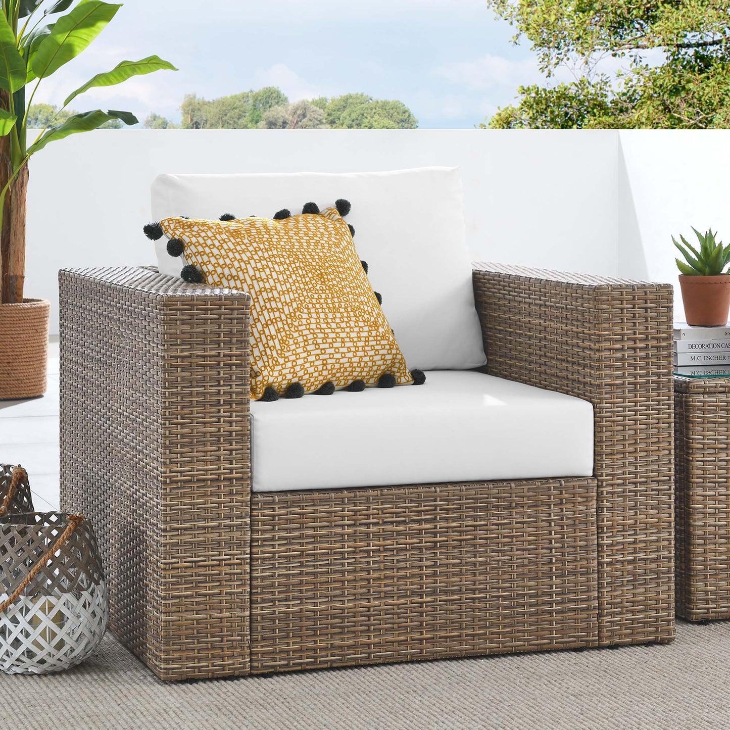 Convene Outdoor Patio Armchair by Modway EEI-6326-CAP-WHI