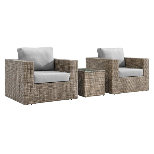 Convene 3-Piece Outdoor Patio Furniture Set by Modway EEI-6327-CAP-GRY