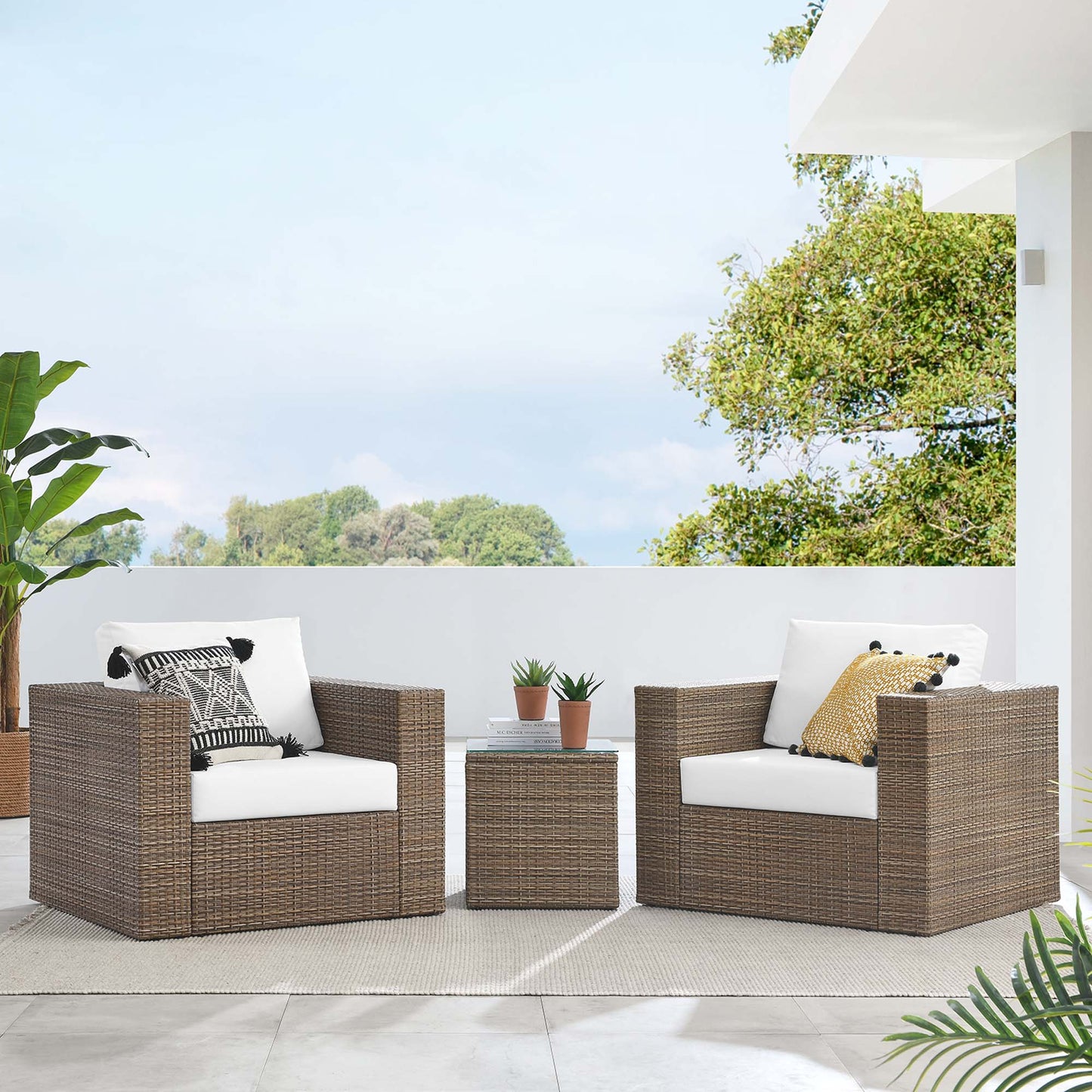 Convene 3-Piece Outdoor Patio Furniture Set by Modway EEI-6327-CAP-WHI