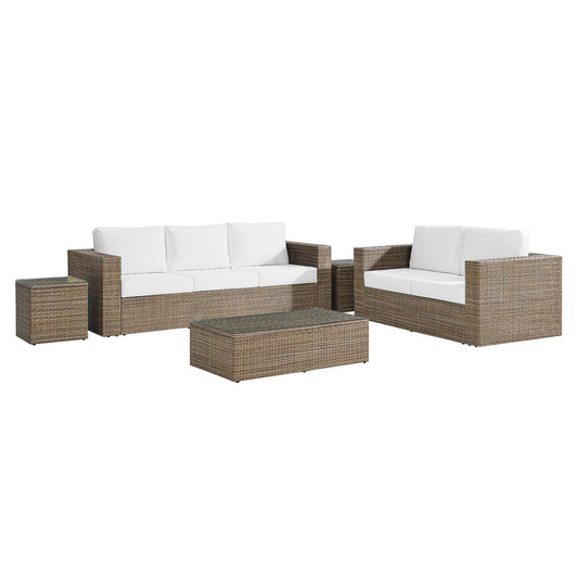 Convene 5-Piece Outdoor Patio Furniture Set by Modway EEI-6331-CAP-WHI