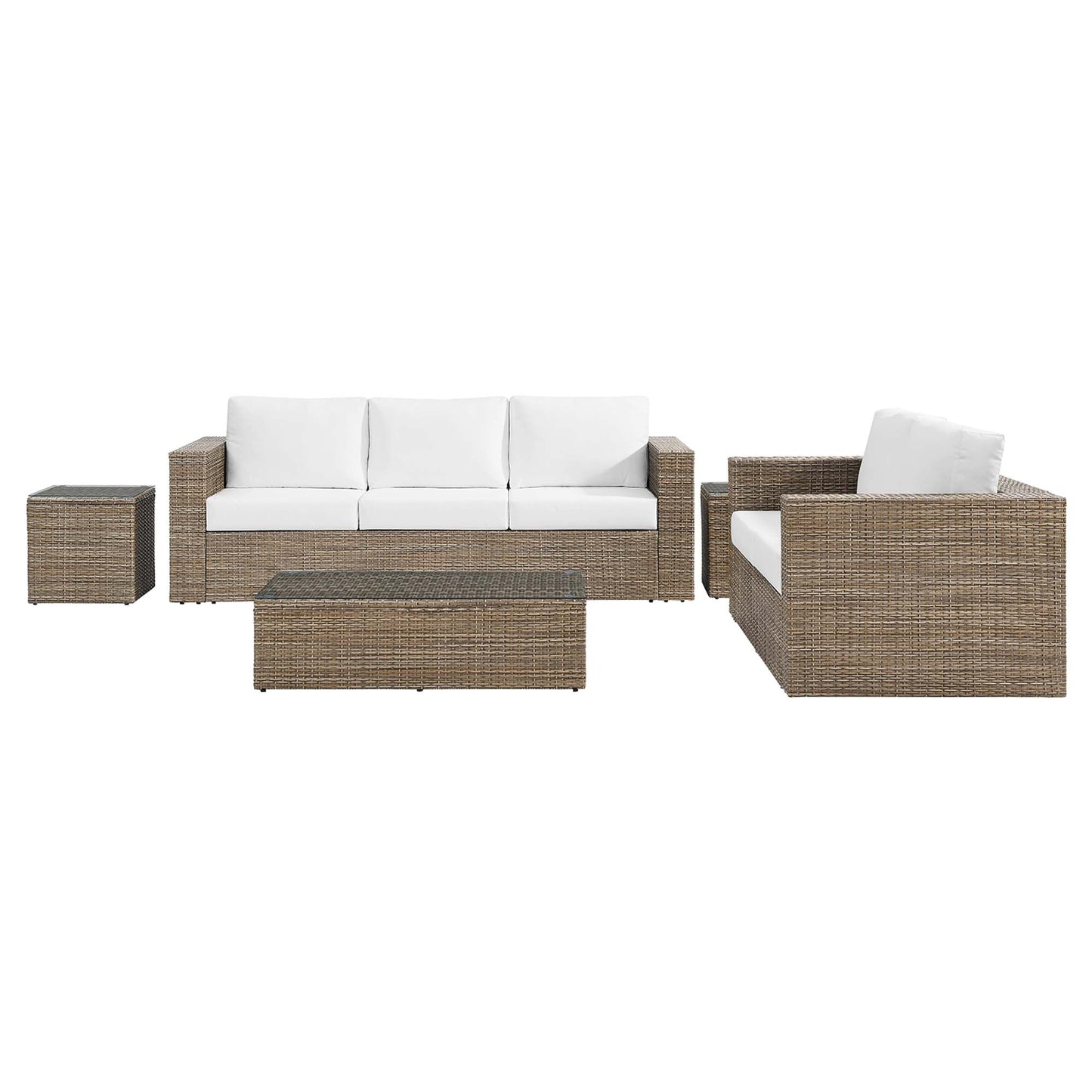 Convene 5-Piece Outdoor Patio Furniture Set by Modway EEI-6331-CAP-WHI