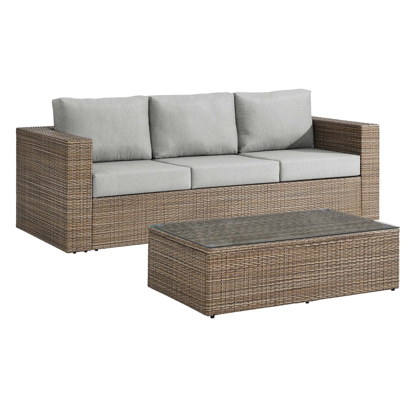 Convene 2-Piece Outdoor Patio Furniture Set by Modway EEI-6333-CAP-GRY