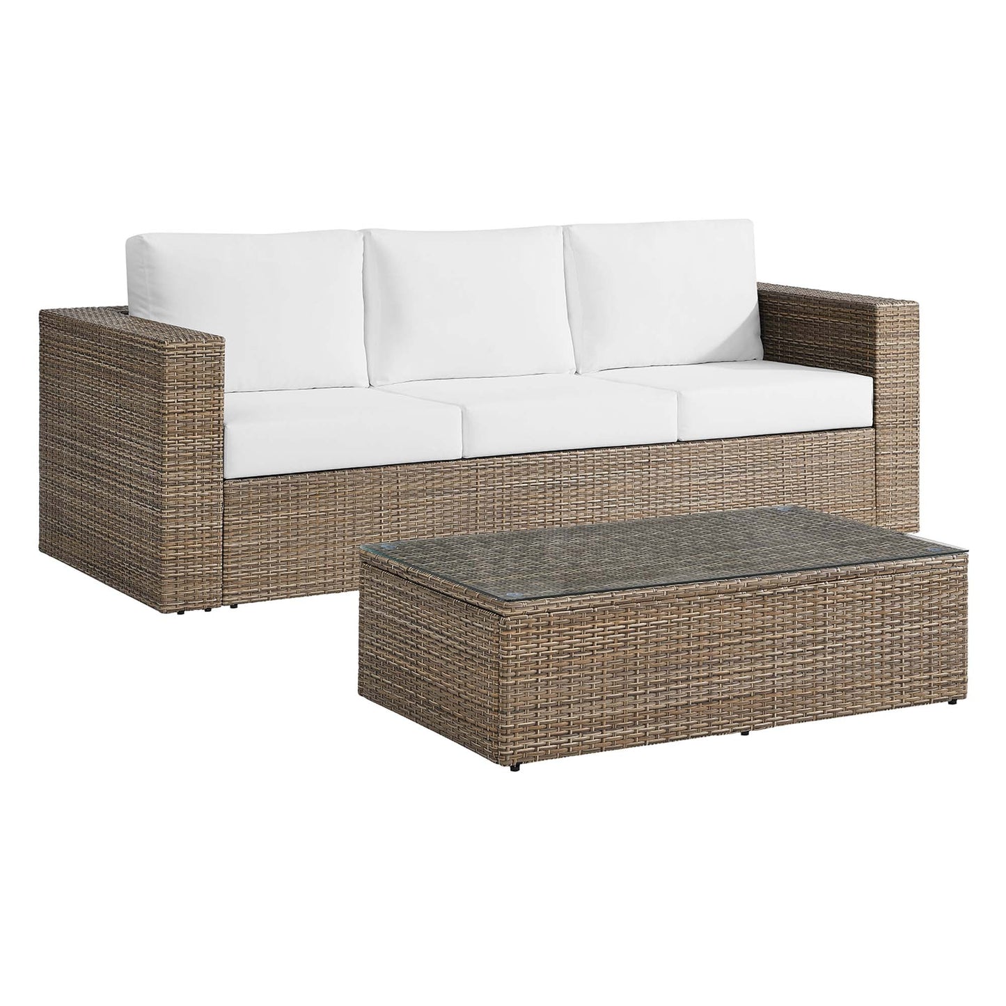Convene 2-Piece Outdoor Patio Furniture Set by Modway EEI-6333-CAP-WHI