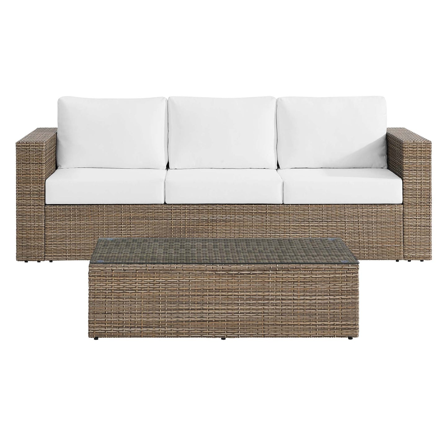 Convene 2-Piece Outdoor Patio Furniture Set by Modway EEI-6333-CAP-WHI