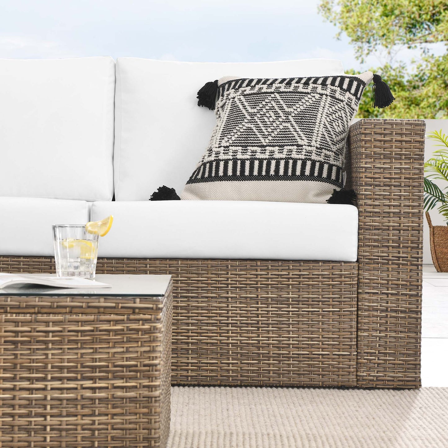 Convene 2-Piece Outdoor Patio Furniture Set by Modway EEI-6333-CAP-WHI