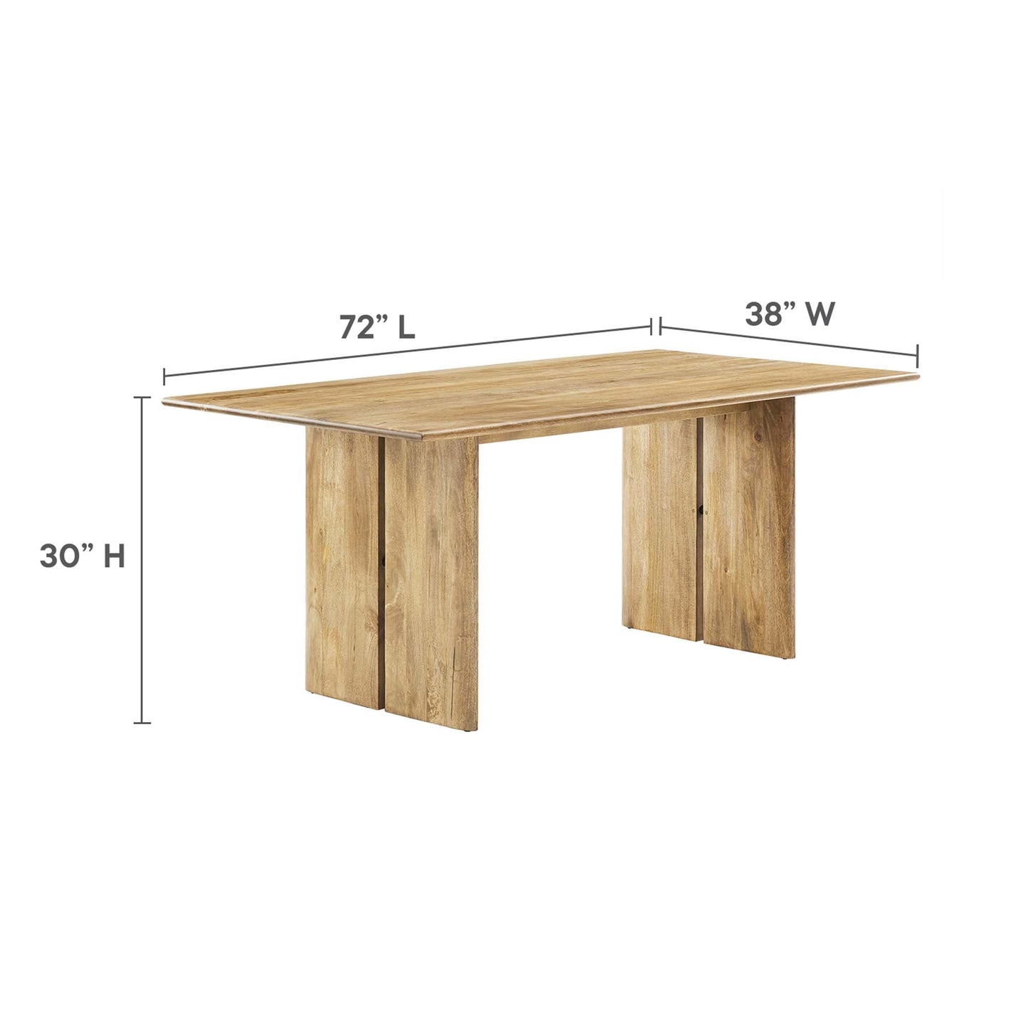 Amistad 72" Dining Table by Modway EEI-6339-OAK