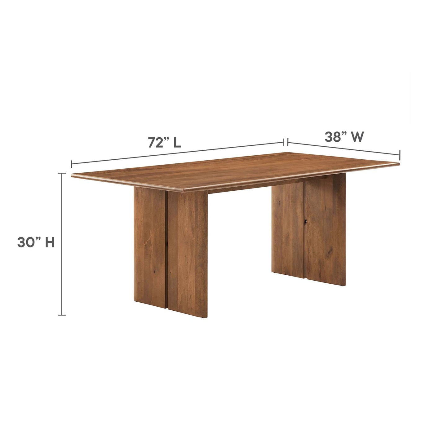 Amistad 72" Dining Table by Modway EEI-6339-WAL