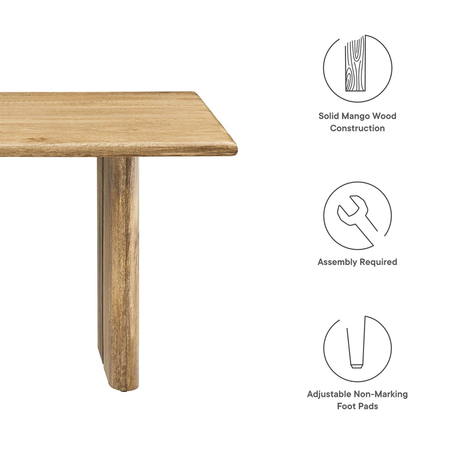 Amistad Wood Coffee Table by Modway EEI-6341-OAK