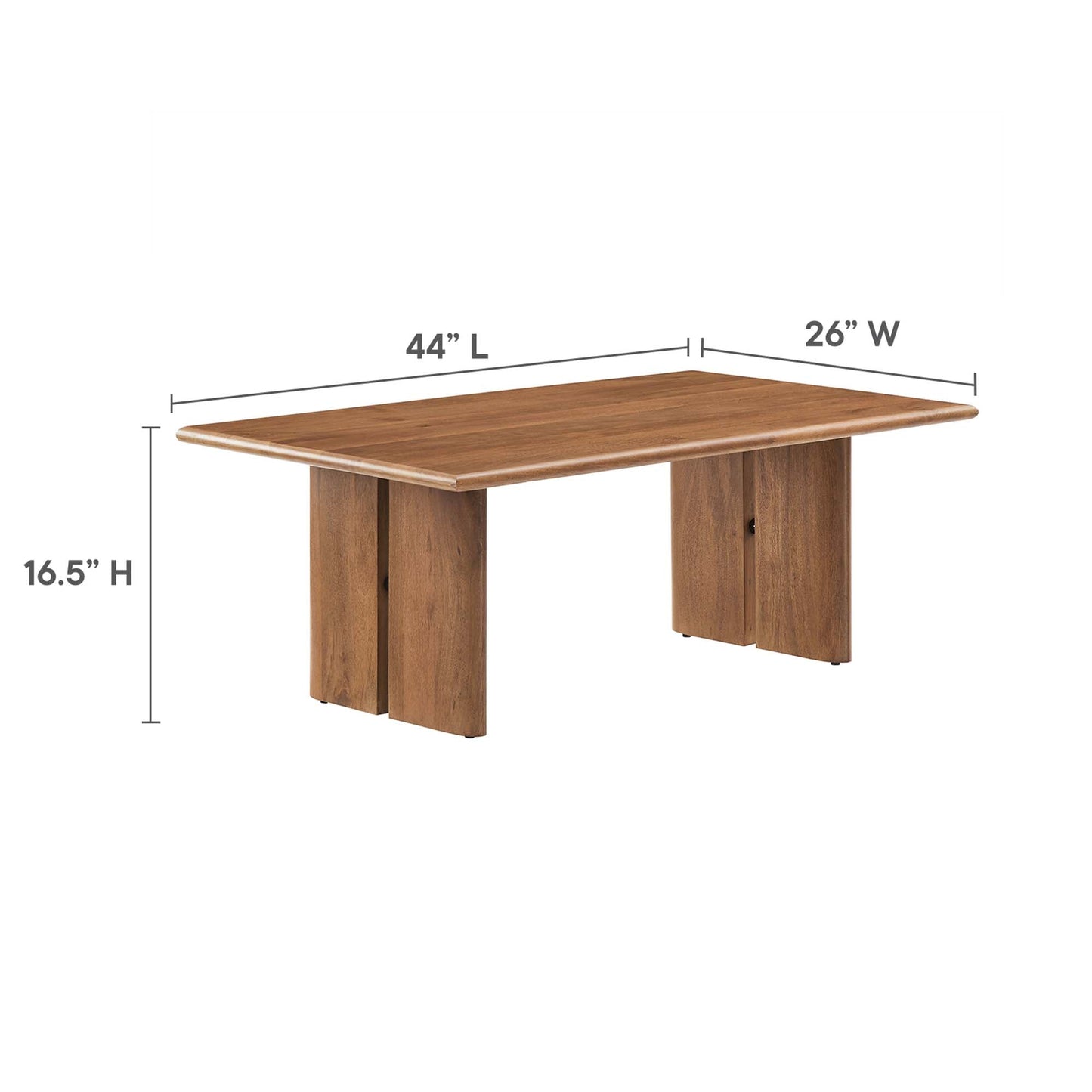 Amistad Wood Coffee Table by Modway EEI-6341-WAL