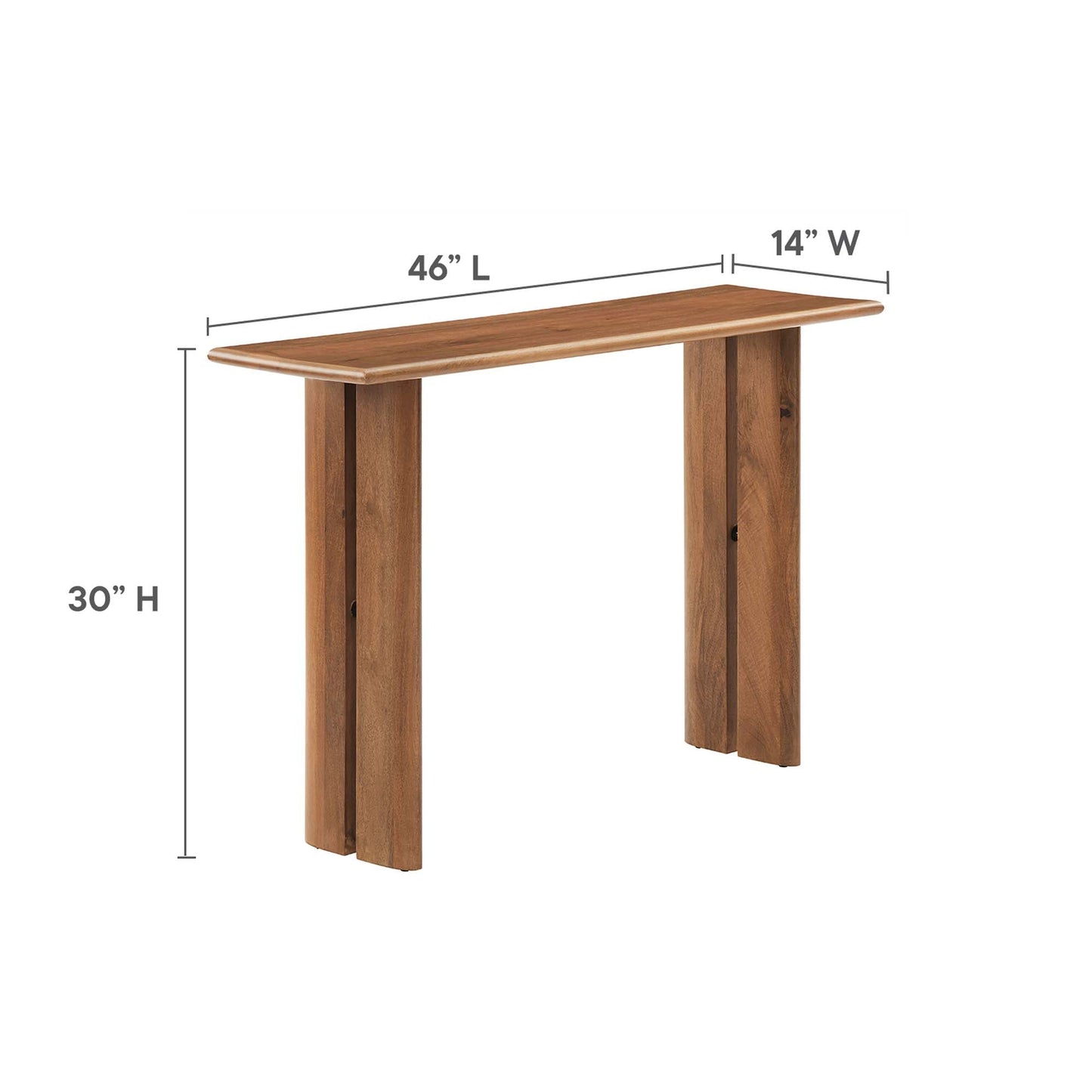Amistad Wood Console Table by Modway EEI-6342-WAL