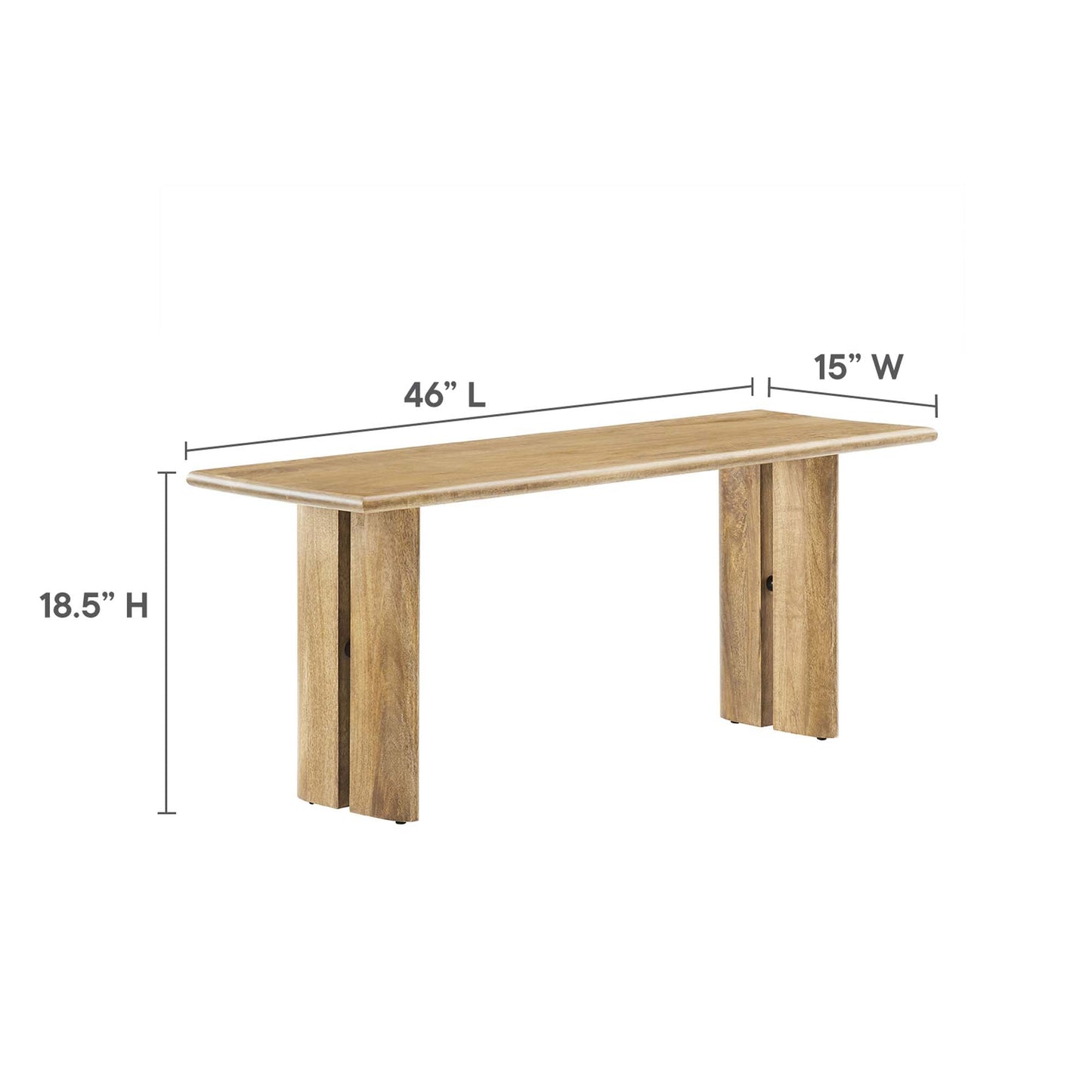 Amistad 46" Wood Bench by Modway EEI-6343-OAK