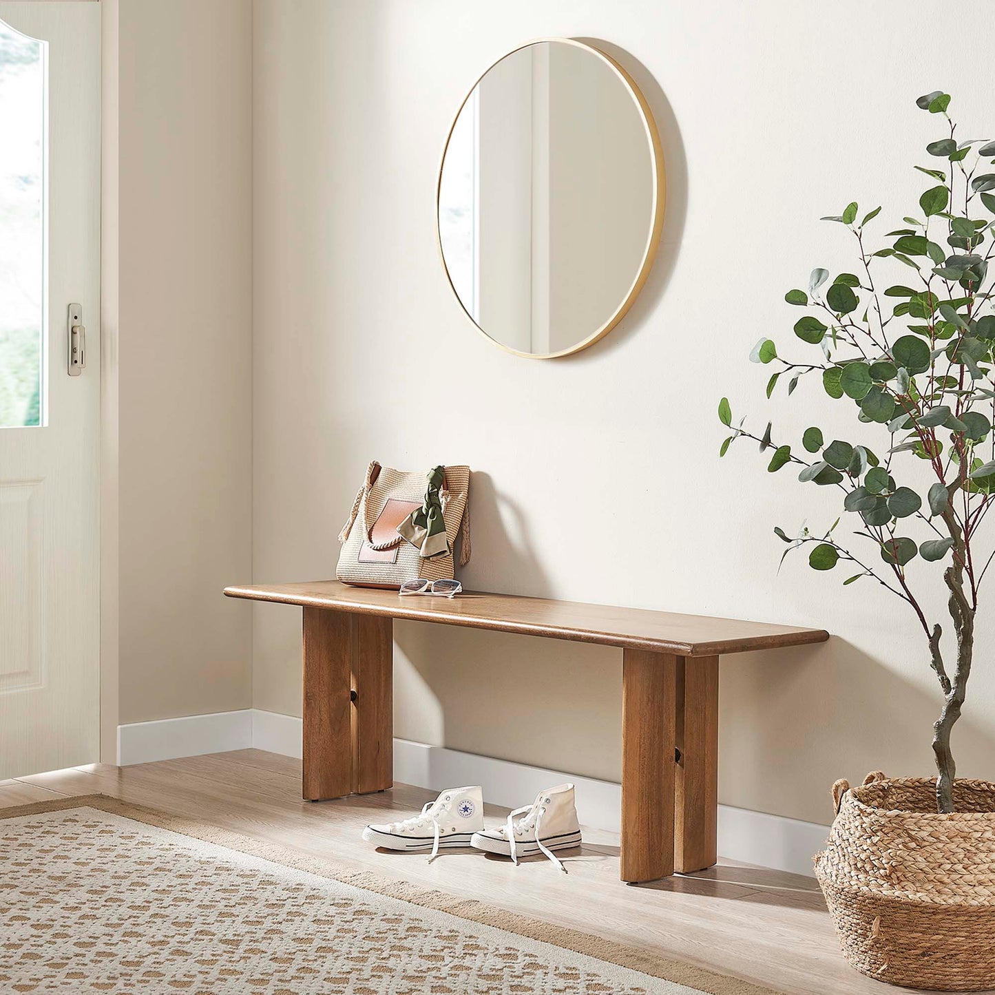 Amistad 58" Wood Bench by Modway EEI-6344-WAL