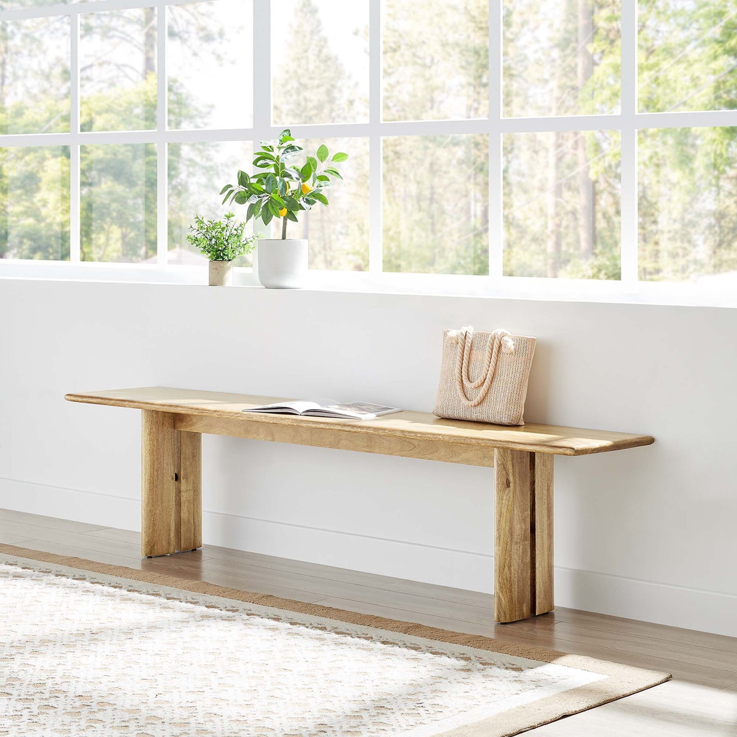 Amistad 72" Wood Bench by Modway EEI-6345-OAK