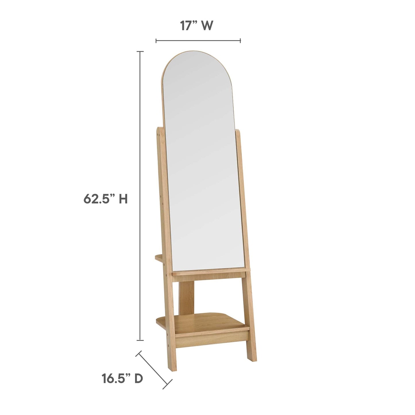 Ascend Standing Mirror by Modway EEI-6346-OAK