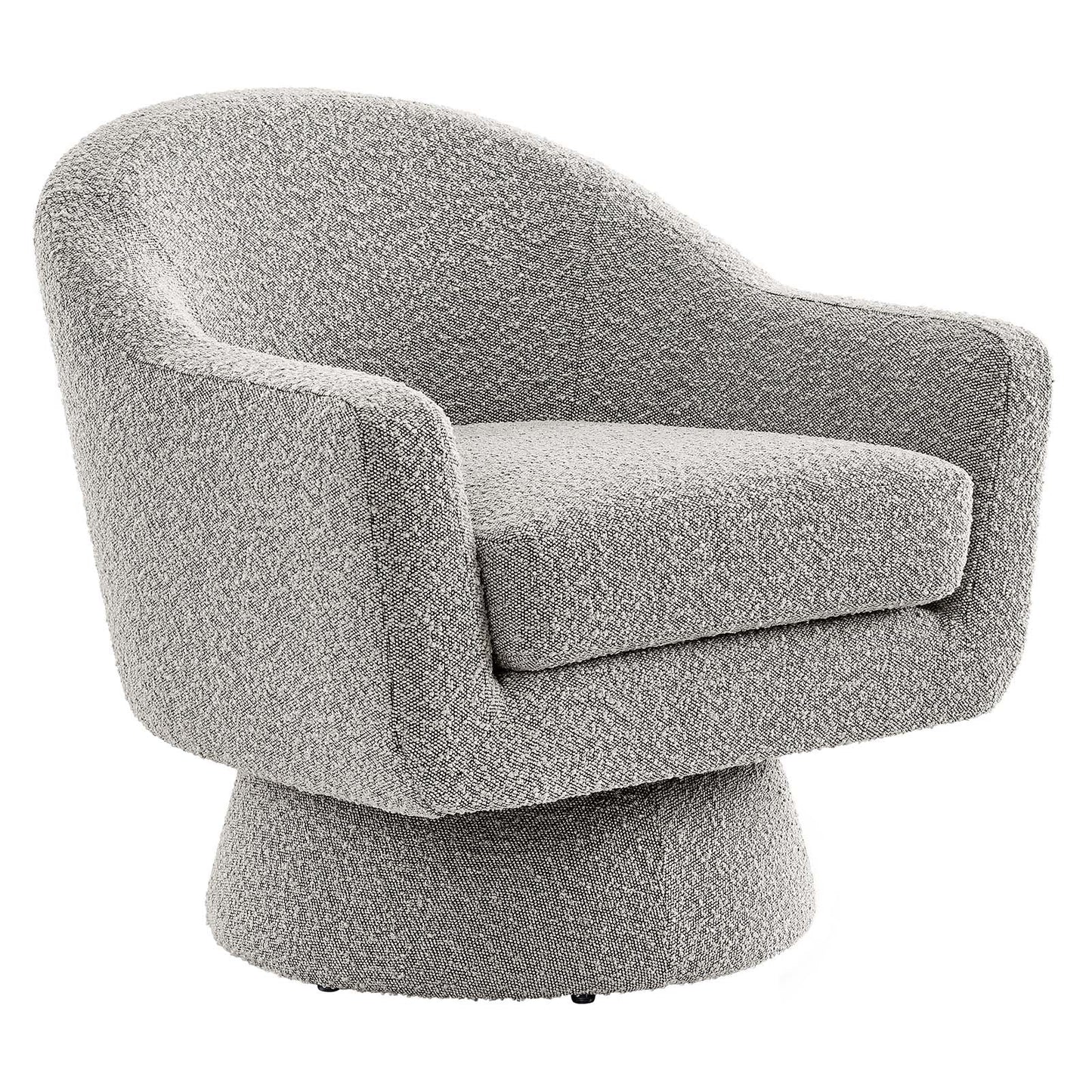 Astral Boucle Fabric Boucle Fabric Swivel Chair Taupe EEI-6359-TAU