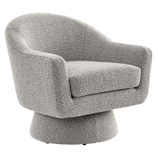 Astral Boucle Fabric Boucle Fabric Swivel Chair Taupe EEI-6359-TAU