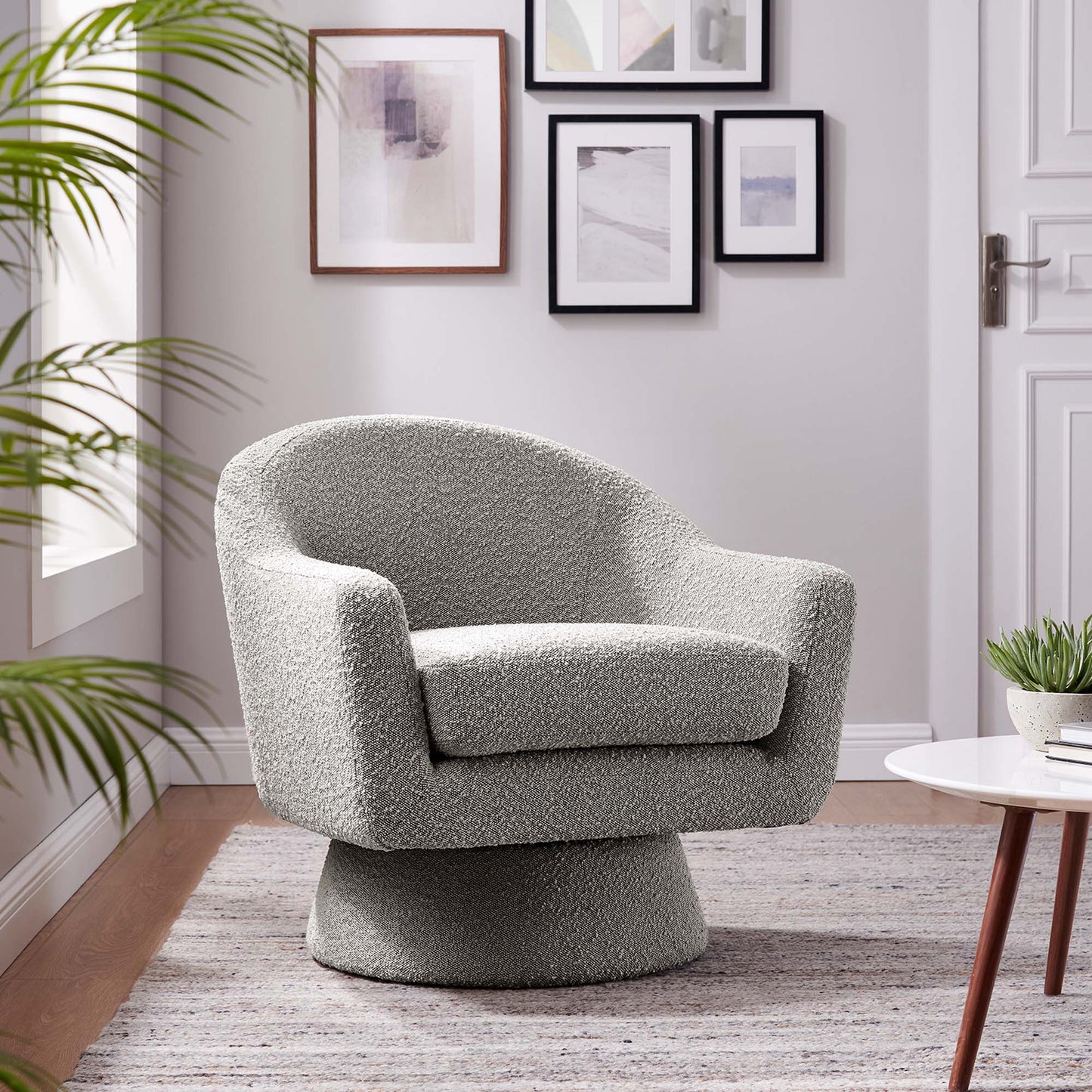 Astral Boucle Fabric Swivel Chair by Modway EEI-6359-TAU
